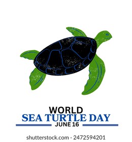 World Sea Turtle Day. sea turtle day celebrate on June 16th - Powered by Shutterstock