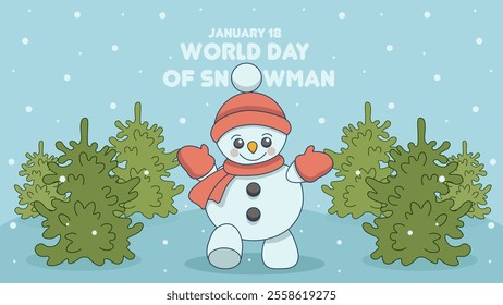 World Snowman Day. January 18. World day of snowman  - Powered by Shutterstock