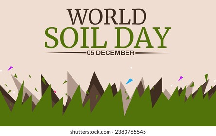 World Soil Day wallpaper with different design shapes on the white background. World Soil Day Creative design for banners, posters - Powered by Shutterstock