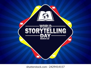 World Storytelling Day wallpaper with shapes and typography. World Storytelling Day, background - Powered by Shutterstock