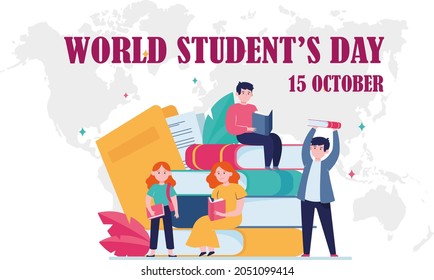 World Students Day Poster Design Stock Illustration 2051099414 ...