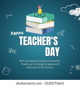 World Teachers Day creative concept banner, poster, social media post,template,background, t-shirt, post card design. Happy Teachers Day creative idea. Illustration, vector. - Powered by Shutterstock