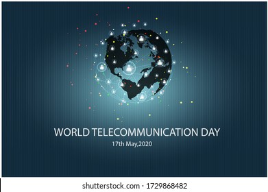 World Telecommunication Day Poster, Web Design Template