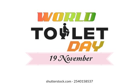 World toilet day text design illustration vector image, symbol and logo, - Powered by Shutterstock