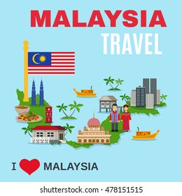 World Travel Agency Malaysia Top Cultural Stock Illustration 478151515 ...