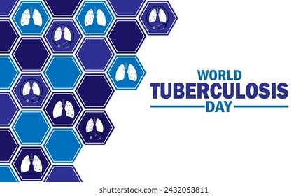 World Tuberculosis Day wallpaper with shapes and typography. World Tuberculosis Day, background - Powered by Shutterstock