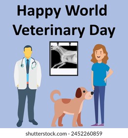 World Veterinary Day, April 30th. Celebratory Concept. Background Template Featuring Banners, Posters, and Cards. Vector Illustration. - Powered by Shutterstock