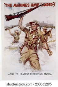 World War II, Marines Recruiting Poster By James Montgomery Flagg, 1942,