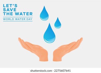 World water day. Every drop counts. Lets save the world. Illustration design - Powered by Shutterstock