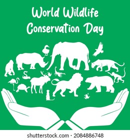 World Wildlife Conservation Day Greetings. Celebrated annually on December 4th since 2012, this day is dedicated to protecting endangered species and promoting wildlife conservation efforts. - Powered by Shutterstock