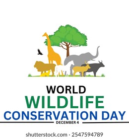 World Wildlife Conservation Day . observed on December 4 - Powered by Shutterstock