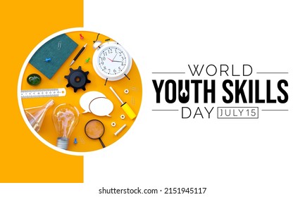 World Youth Skills Day (WYSD) Is Observed Every Year On July 15, Aims To Recognize The Strategic Importance Of Equipping Young People With Skills For Employment And Decent Work. 3D Rendering