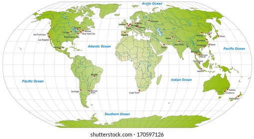 215 Worldmap capital cities Images, Stock Photos & Vectors | Shutterstock