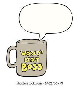 Worlds Best Boss Mug With Speech Bubble