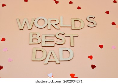 worlds best dad write between hearts - happy fathers day background 