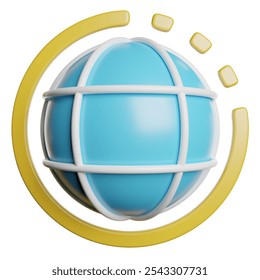 Worldwide Globe World 3D Rendering Illustration