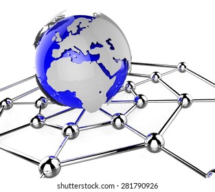 Worldwide Network Showing Globalisation Pc And Globalization