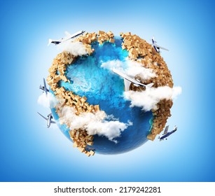 Worldwide Shipping Cardboard Boxes Form Earth Stock Illustration ...