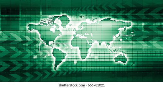 Worldwide Sourcing And Procurement Process Concept Abstract