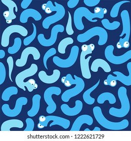 Worms Seamless Pattern, Gift Wrapping