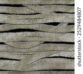 
Worn mummy bandage texture with loose, frayed edges in horizontal layers. Aged fabric design with a rough, organic feel, irregular lines, and a dark background. Natural, distressed look