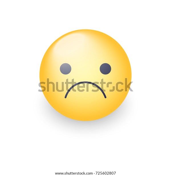 Worried Cartoon Emoji Frustrated Distressed Disappointed Stock ...