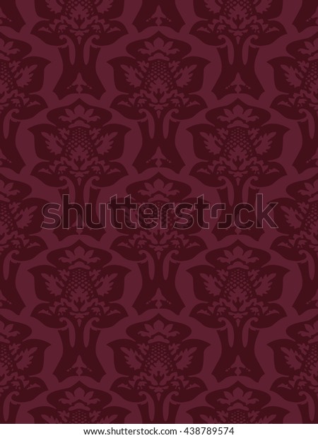 Wrapping Floral Foliage Damask Seamless Wallpaper Stock