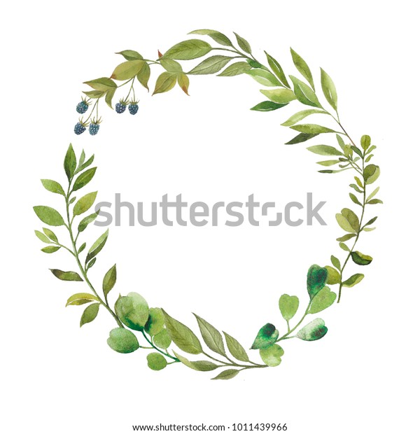 Wreaths Design Elements Greenery Stock Illustration 1011439966