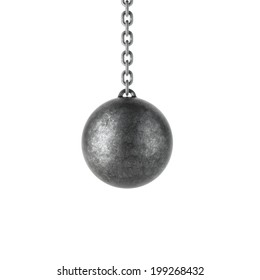 Wrecking ball isolated on a white background.