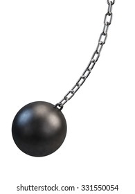 Wrecking ball isolated on white
