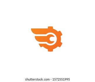 Wrench cogwhell logo design abstract modern minimal style illustration. Repair service icon symbol identity logotype - Powered by Shutterstock