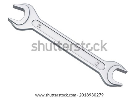 Wrench, spanner. 3D rendering isolated on white background