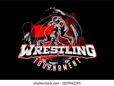 Wrestling Logo Design Sport Icon