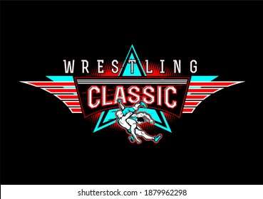 Wrestling Logo Design Sport Icon