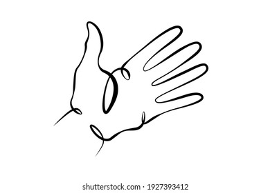Hands Line Drawing Images, Stock Photos & Vectors | Shutterstock