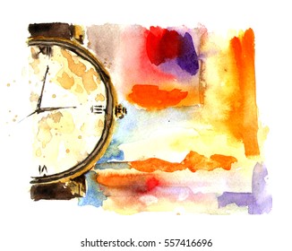 wrist watch painting