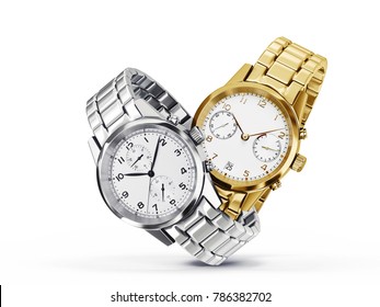 Wrist Watch Isolated On A White. 3d Illustration