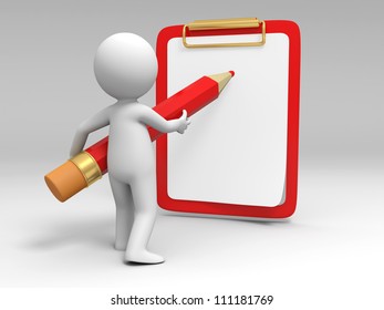 Write/Pencil/ board /A person in writing with pencil on the board