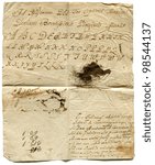 Written by hand document from early XIX century