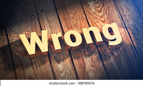 Wrong things list title. The word 