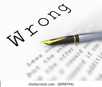 Wrong Word Meaning Incorrect Immoral Or Unacceptable