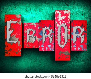 Wrong Word Showing False Bad 3d Illustration