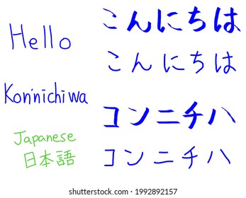 Japanese hello in How to