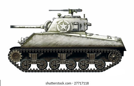 Ww2 Sherman M4 A3 75mm Tank