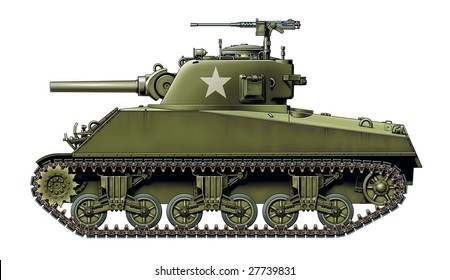 Ww2 Sherman M4A3 105 Mm Tank