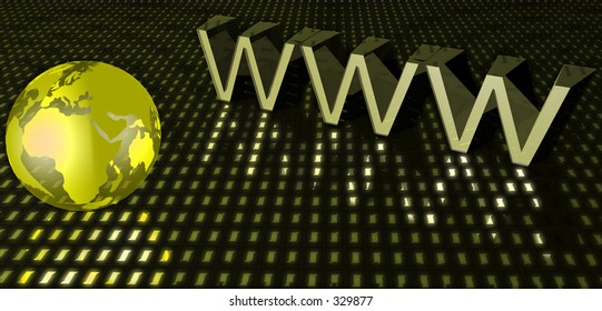 www and the Earth globe