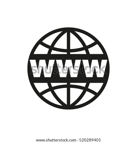 The WWW icon. SEO and browser, development symbol. UI. Web. Logo. Sign. Flat design App Stock 