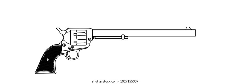 The Wyatt Earp Buntline Special Long Barrel Six Gun.