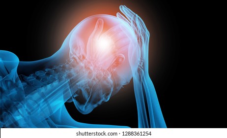 x ray 3d rendered skeletal medical design