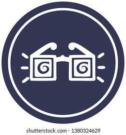 X Ray Specs Circular Icon Symbol